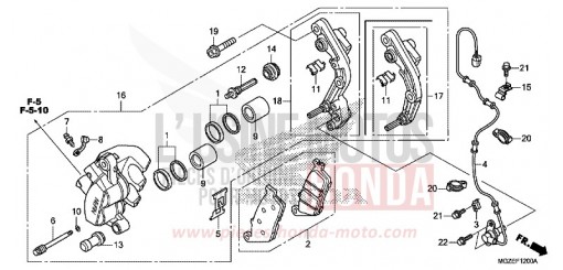 FRONT BRAKE CALIPER CB500FAE de 2014